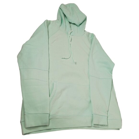 Goodthreads Women's Heritage Fleece Seamed Mint Green Hoodie Sweatshirt Large - Picture 7 of 12